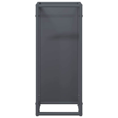 Rastrelliera per Legna da Ardere Antracite 25x25x60 cm - homemem39