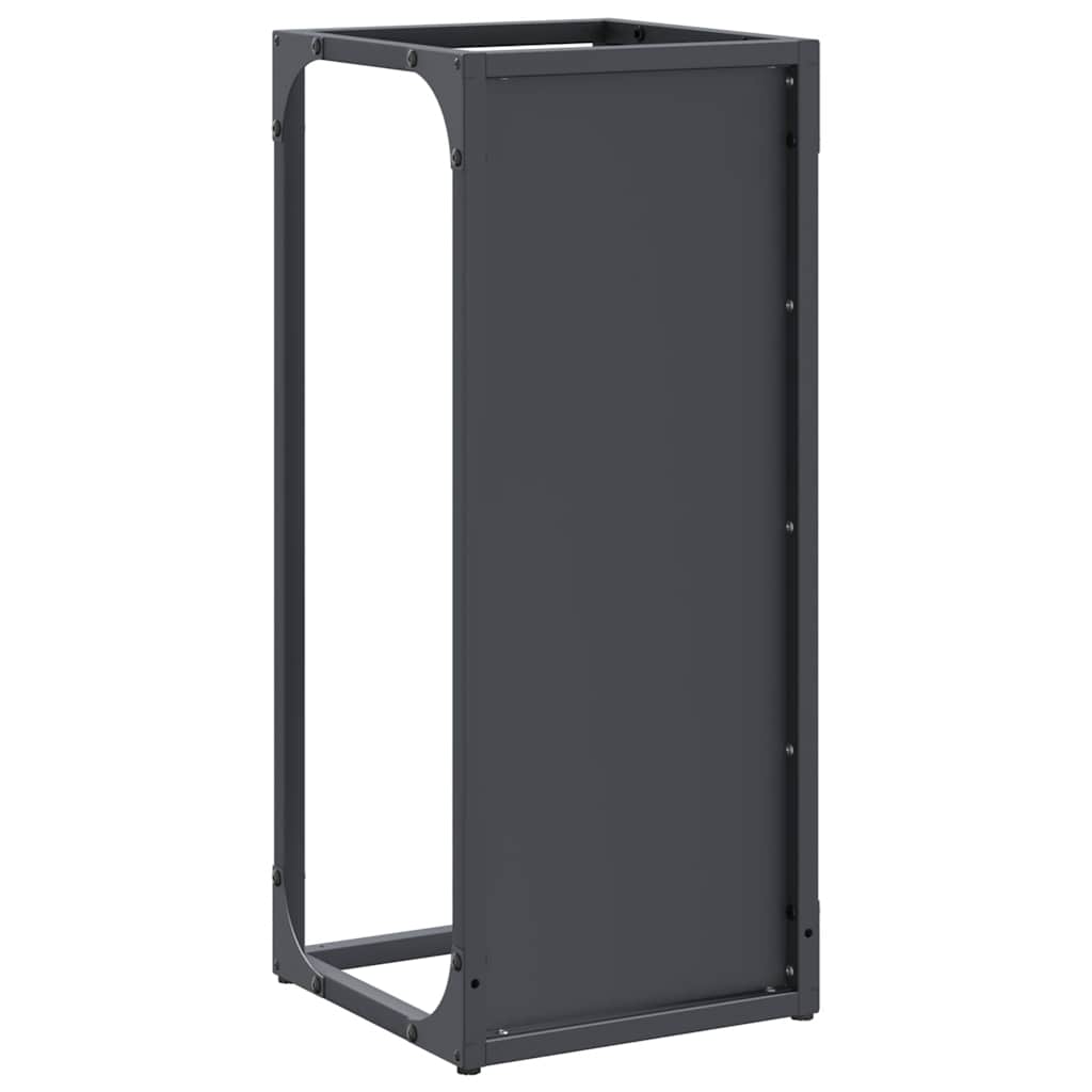 Rastrelliera per Legna da Ardere Antracite 25x25x60 cm - homemem39