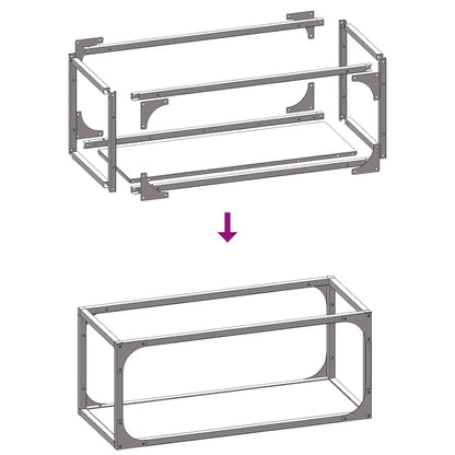 Rastrelliera per Legna da Ardere Antracite 25x25x60 cm - homemem39