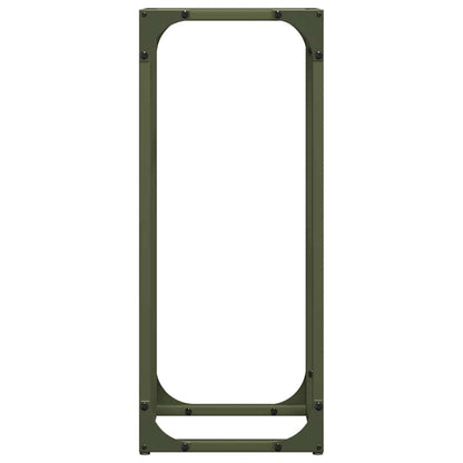 Rastrelliera per Legna da Ardere Verde Oliva 25x25x60 cm - homemem39