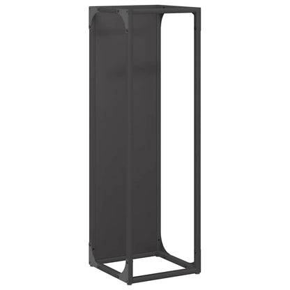 Rastrelliera per Legna da Ardere Nera 25x25x80 cm - homemem39