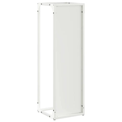 Rastrelliera per Legna da Ardere Bianca 25x25x80 cm - homemem39