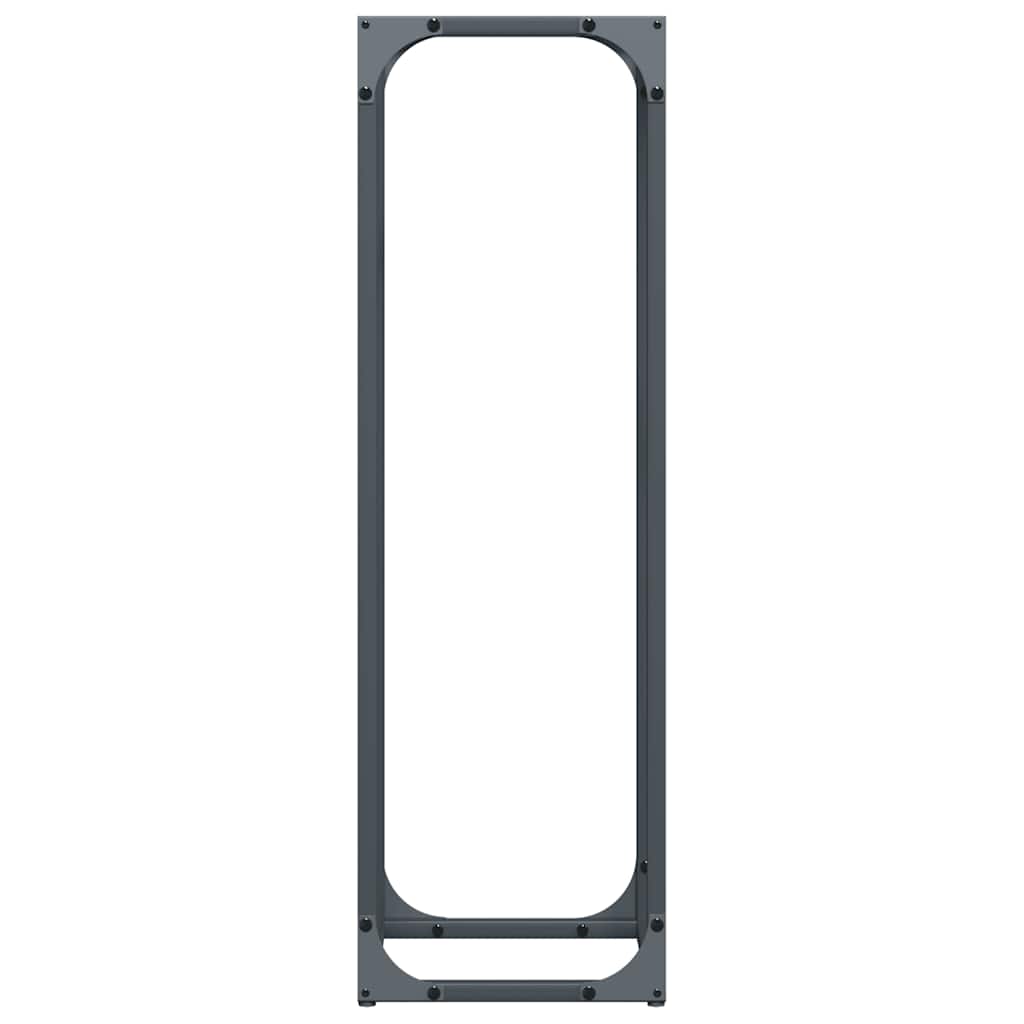 Rastrelliera per Legna da Ardere Antracite 25x25x80 cm - homemem39