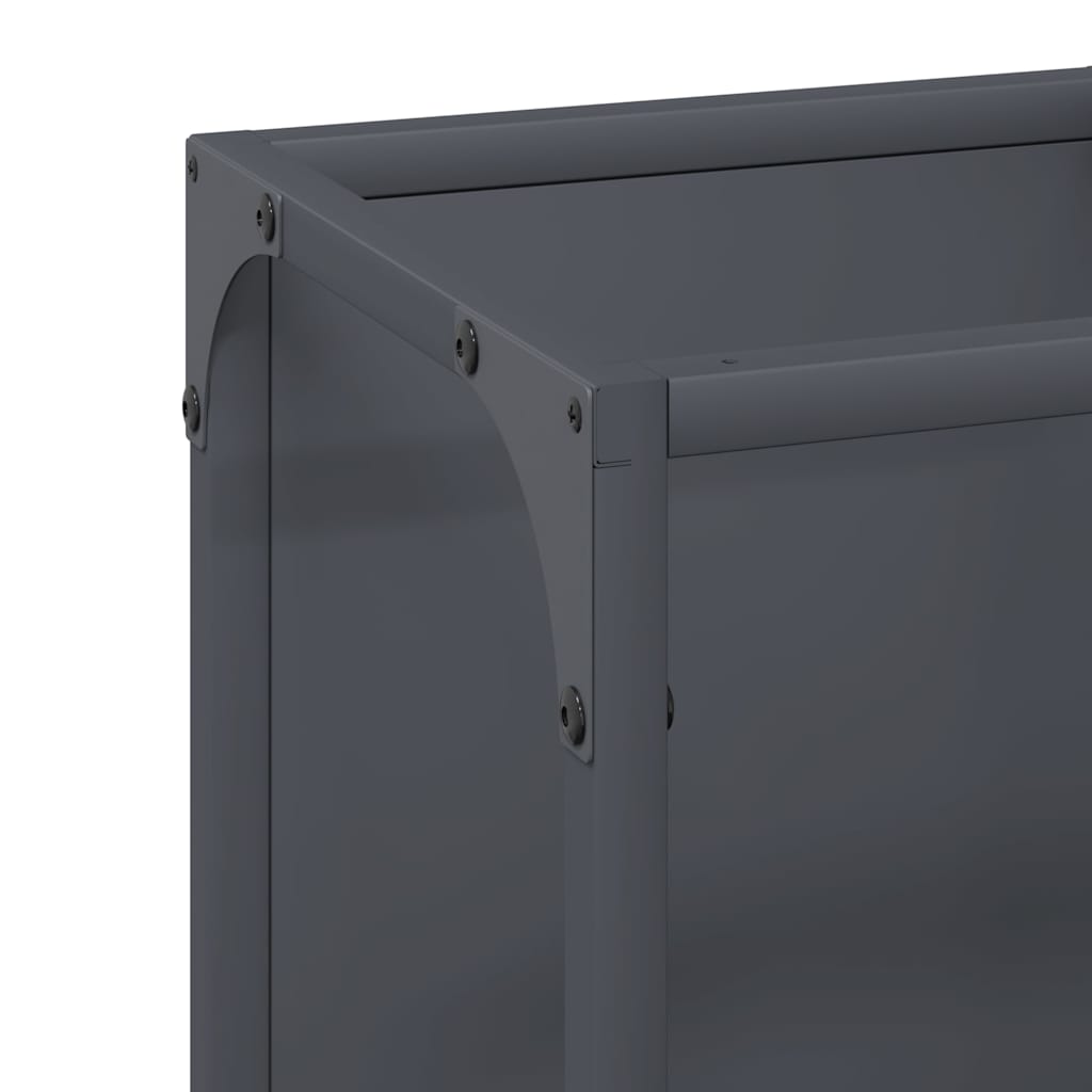 Rastrelliera per Legna da Ardere Antracite 25x25x80 cm - homemem39