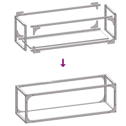 Rastrelliera per Legna da Ardere Antracite 25x25x80 cm - homemem39