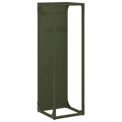 Rastrelliera per Legna da Ardere Verde Oliva 25x25x80 cm - homemem39