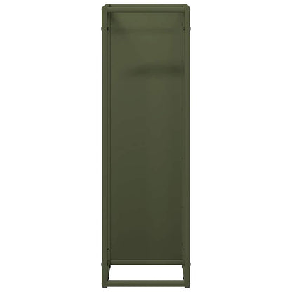 Rastrelliera per Legna da Ardere Verde Oliva 25x25x80 cm - homemem39