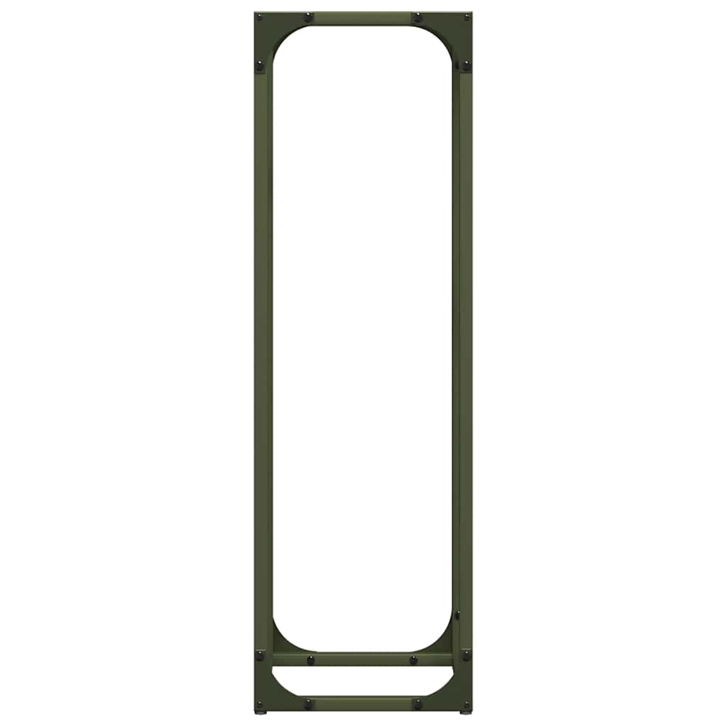 Rastrelliera per Legna da Ardere Verde Oliva 25x25x80 cm - homemem39