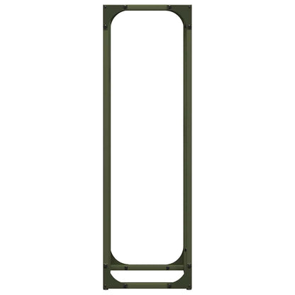 Rastrelliera per Legna da Ardere Verde Oliva 25x25x80 cm - homemem39
