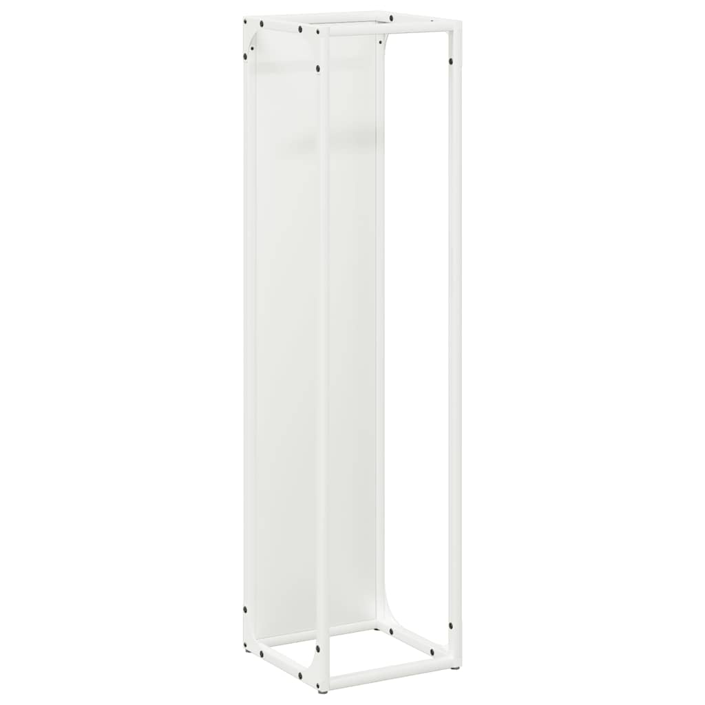 Rastrelliera per Legna da Ardere Bianca 25x25x100 cm - homemem39