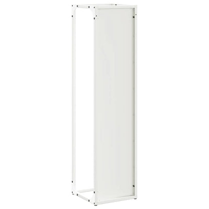 Rastrelliera per Legna da Ardere Bianca 25x25x100 cm - homemem39
