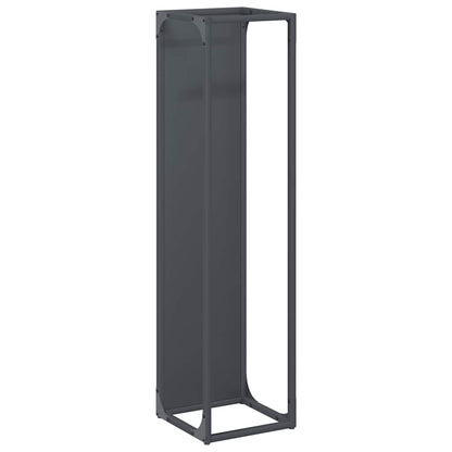 Rastrelliera per Legna da Ardere Antracite 25x25x100 cm - homemem39