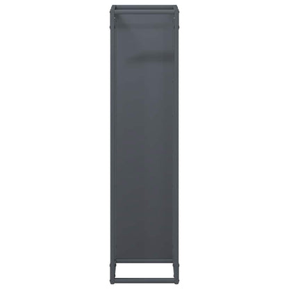 Rastrelliera per Legna da Ardere Antracite 25x25x100 cm - homemem39