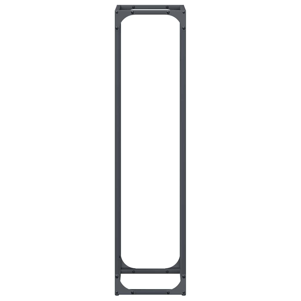 Rastrelliera per Legna da Ardere Antracite 25x25x100 cm - homemem39