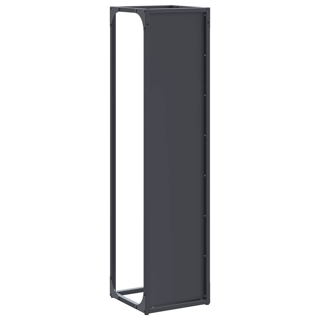 Rastrelliera per Legna da Ardere Antracite 25x25x100 cm - homemem39