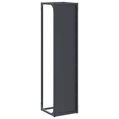Rastrelliera per Legna da Ardere Antracite 25x25x100 cm - homemem39