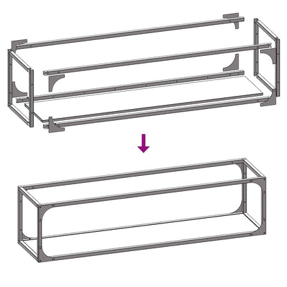 Rastrelliera per Legna da Ardere Antracite 25x25x100 cm - homemem39