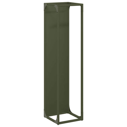 Rastrelliera per Legna da Ardere Verde Oliva 25x25x100 cm - homemem39