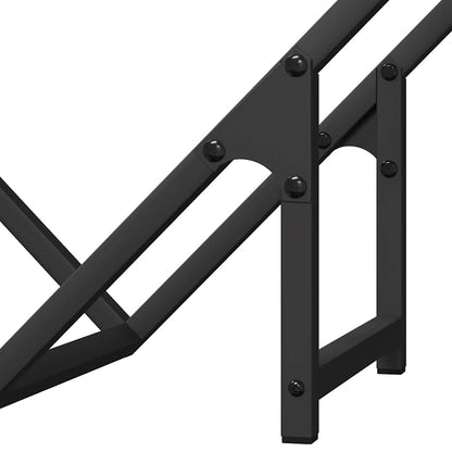 Rastrelliera per Legna da Ardere Nera 50x25x50 cm - homemem39