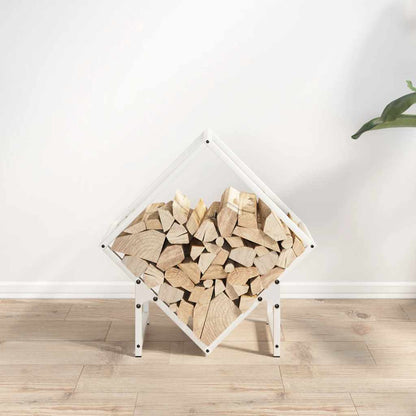 Rastrelliera per Legna da Ardere Bianca 50x25x50 cm - homemem39