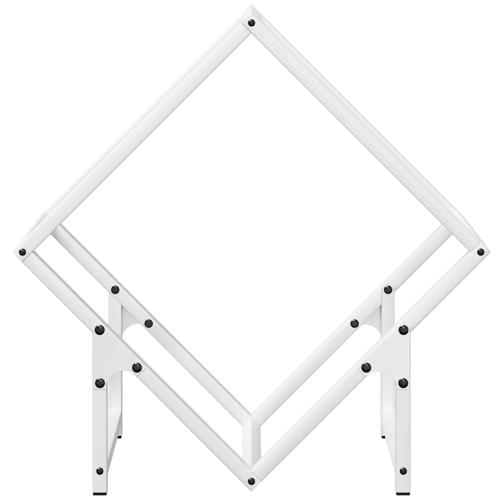 Rastrelliera per Legna da Ardere Bianca 50x25x50 cm - homemem39