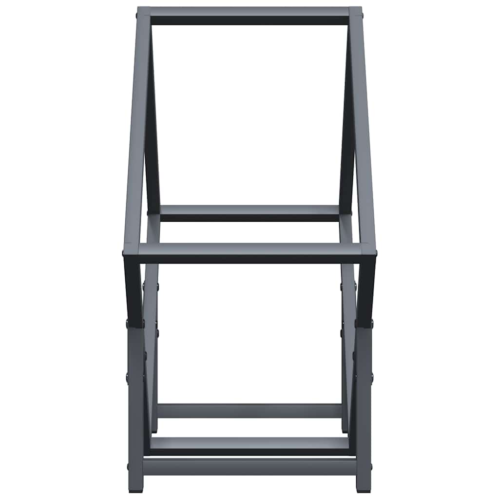 Rastrelliera per Legna da Ardere Antracite 50x25x50 cm - homemem39