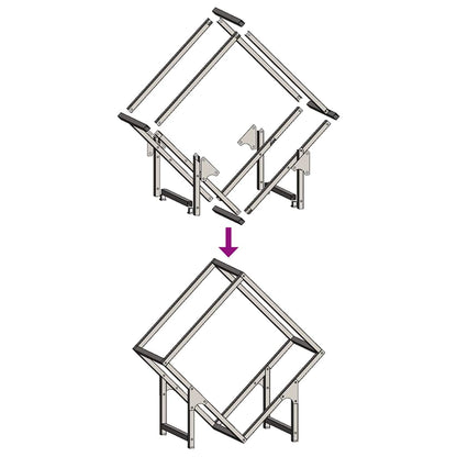 Rastrelliera per Legna da Ardere Antracite 50x25x50 cm - homemem39