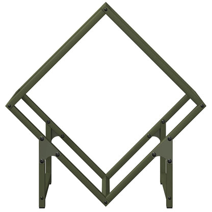 Rastrelliera per Legna da Ardere Verde Oliva 50x25x50 cm - homemem39
