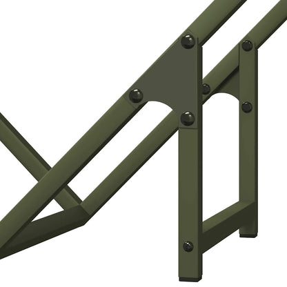 Rastrelliera per Legna da Ardere Verde Oliva 50x25x50 cm - homemem39