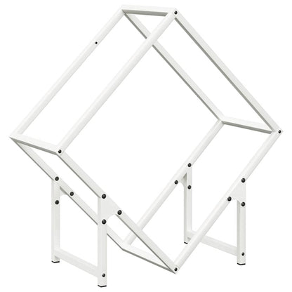 Rastrelliera per Legna da Ardere Bianca 60x25x60 cm - homemem39