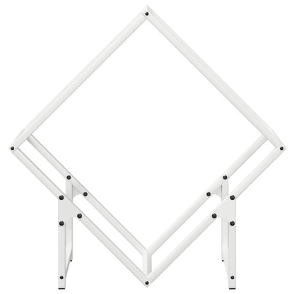 Rastrelliera per Legna da Ardere Bianca 60x25x60 cm - homemem39