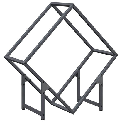 Rastrelliera per Legna da Ardere Antracite 60x25x60 cm - homemem39