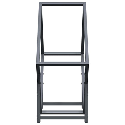 Rastrelliera per Legna da Ardere Antracite 60x25x60 cm - homemem39