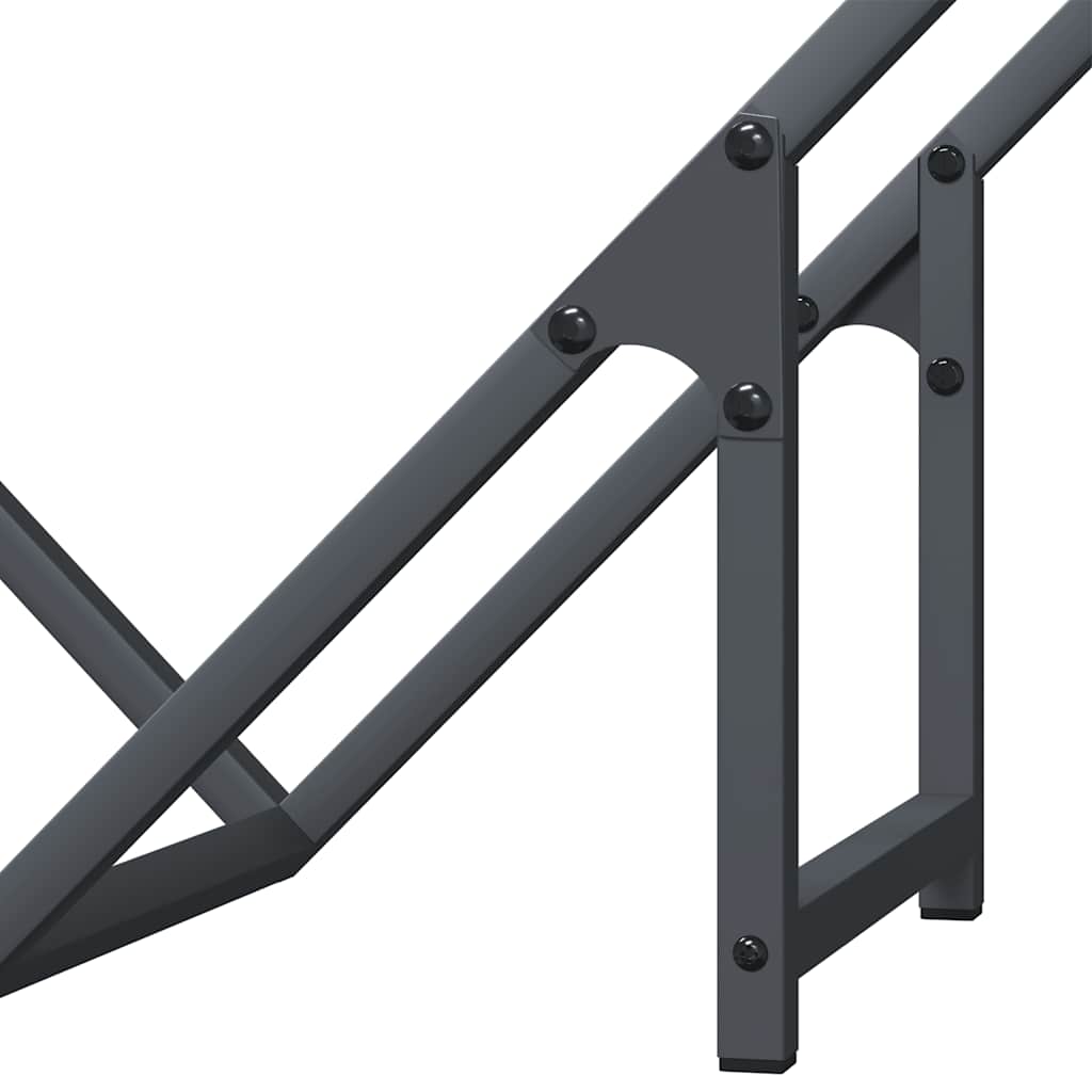 Rastrelliera per Legna da Ardere Antracite 60x25x60 cm - homemem39