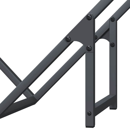 Rastrelliera per Legna da Ardere Antracite 60x25x60 cm - homemem39