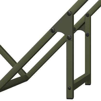 Rastrelliera per Legna da Ardere Verde Oliva 60x25x60 cm - homemem39