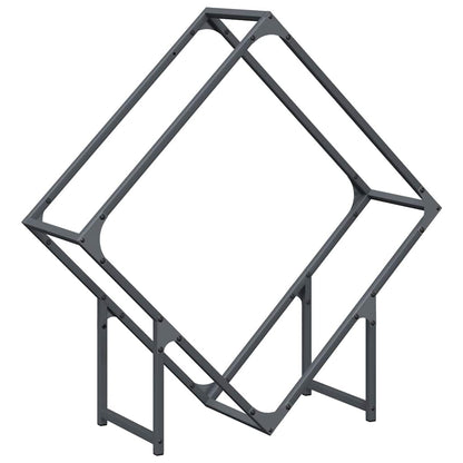 Rastrelliera per Legna da Ardere Antracite 80x25x80 cm - homemem39