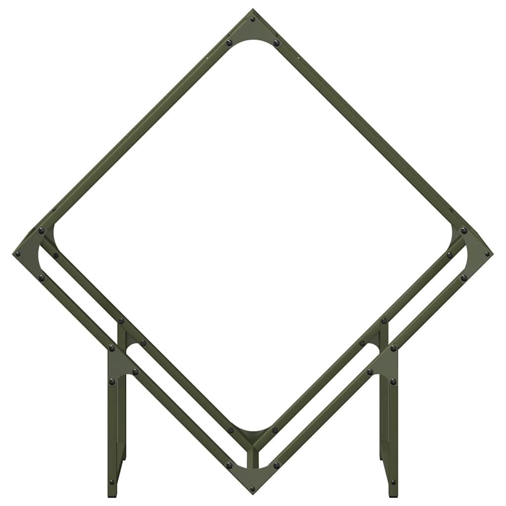 Rastrelliera per Legna da Ardere Verde Oliva 80x25x80 cm - homemem39