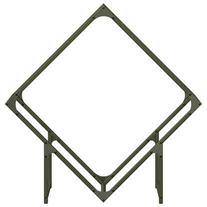 Rastrelliera per Legna da Ardere Verde Oliva 80x25x80 cm - homemem39