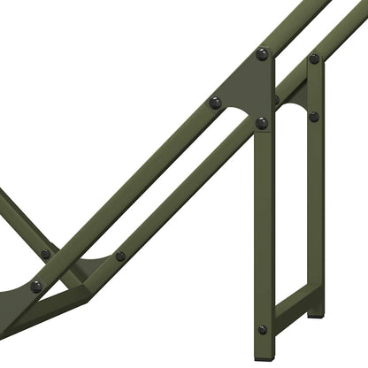 Rastrelliera per Legna da Ardere Verde Oliva 80x25x80 cm - homemem39