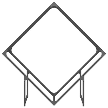 Rastrelliera per Legna da Ardere Nera 100x25x100 cm - homemem39