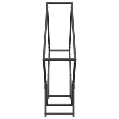 Rastrelliera per Legna da Ardere Nera 100x25x100 cm - homemem39
