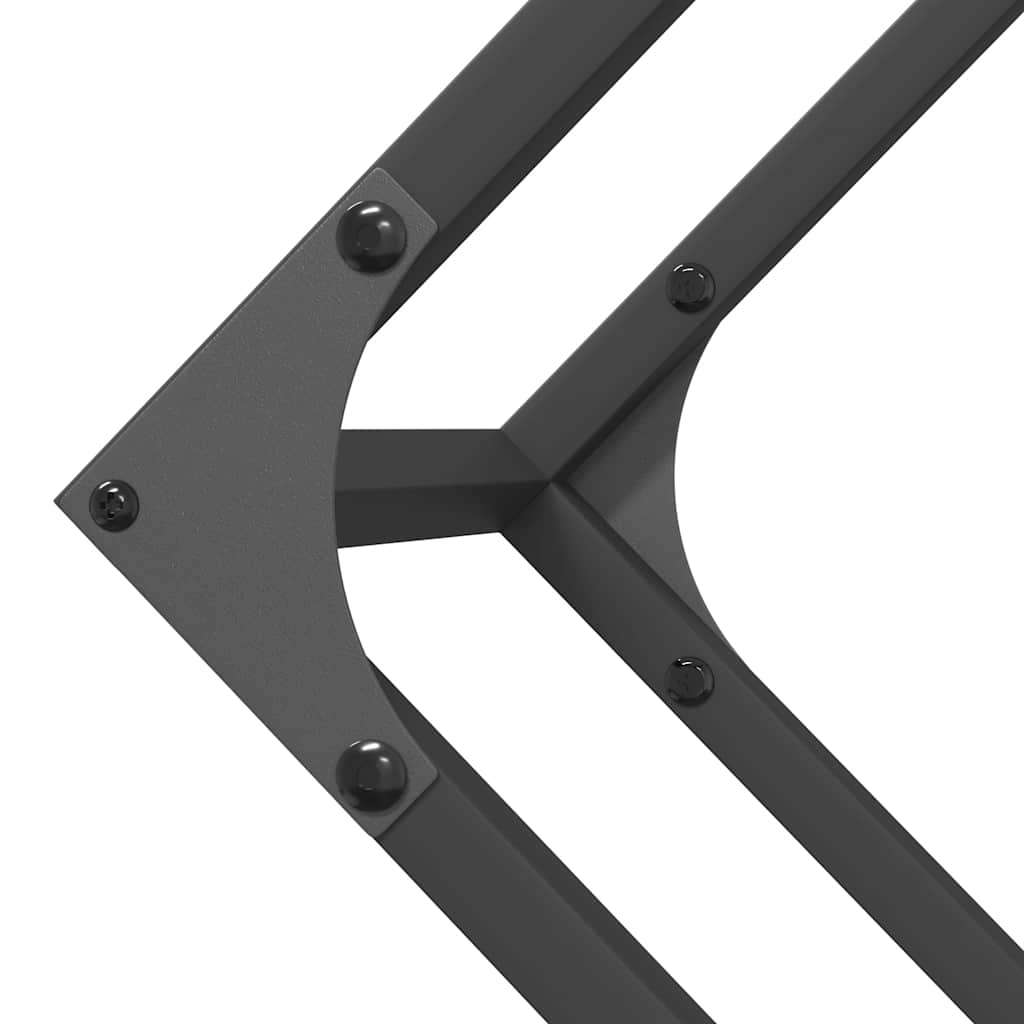 Rastrelliera per Legna da Ardere Nera 100x25x100 cm - homemem39