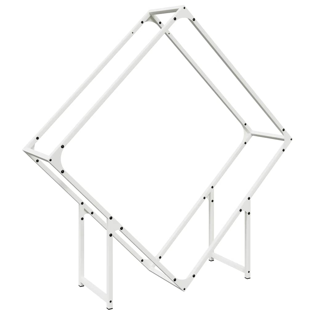 Rastrelliera per Legna da Ardere Bianca 100x25x100 cm - homemem39