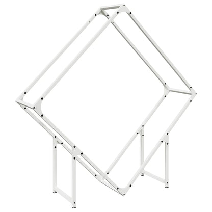 Rastrelliera per Legna da Ardere Bianca 100x25x100 cm - homemem39