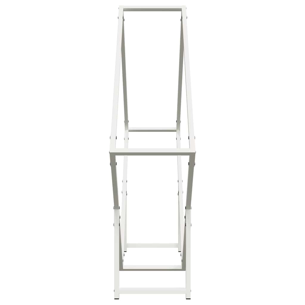 Rastrelliera per Legna da Ardere Bianca 100x25x100 cm - homemem39