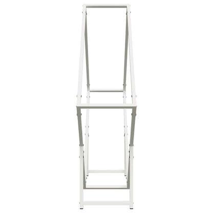Rastrelliera per Legna da Ardere Bianca 100x25x100 cm - homemem39