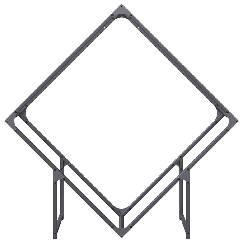 Rastrelliera per Legna da Ardere Antracite 100x25x100 cm - homemem39