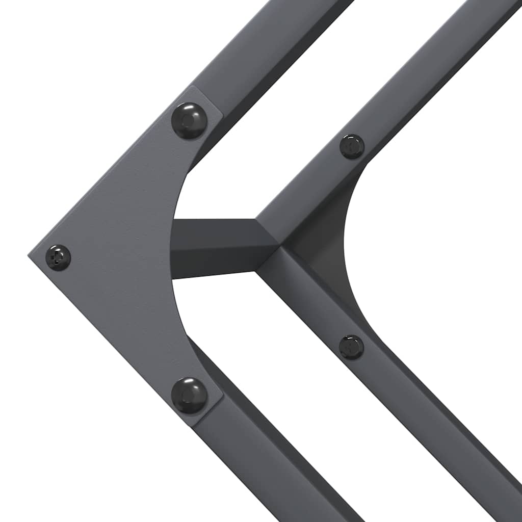 Rastrelliera per Legna da Ardere Antracite 100x25x100 cm - homemem39