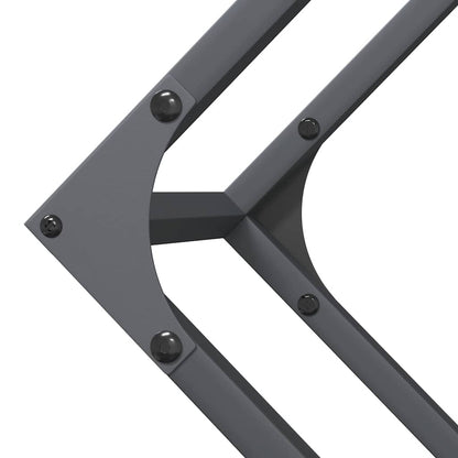 Rastrelliera per Legna da Ardere Antracite 100x25x100 cm - homemem39
